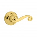 Kwikset 730LL Lido Privacy Lever in Polished Brass