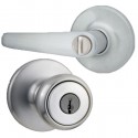 Kwikset 400DL US26D 2-3/8 Delta Lever Entry in Satin Chrome