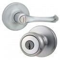 Kwikset 400DNL US26 279-948 RCAL RCS Entry Dorian Lever in Polished Chrome