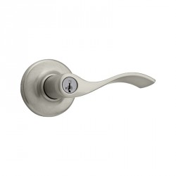 Kwikset 405BL Balboa Keyed Entry Lever in US15 Satin Nickel