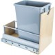 Hardware Resources Preassembled 35 Quart Single Pullout Waste Container System Featuring 21" Undermount System