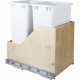 Hardware Resources Preassembled 50 Quart Double Pullout Waste Container System  w/ Baltic Birch Plywood