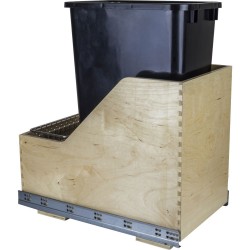 Hardware Resources Preassembled 50 Quart Single Pullout Waste Container System  w/ Baltic Birch Plywood