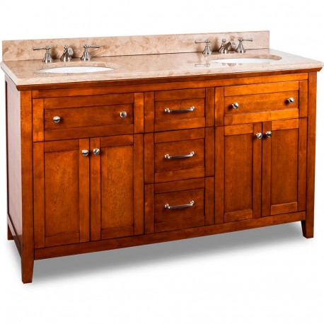 Jeffrey Alexander VAN090D  Vanity with Chocolate Finish and Shaker Design