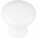 Elements 33856WH Tempo 1-3/8" Diameter Ceramic Cabinet Knob