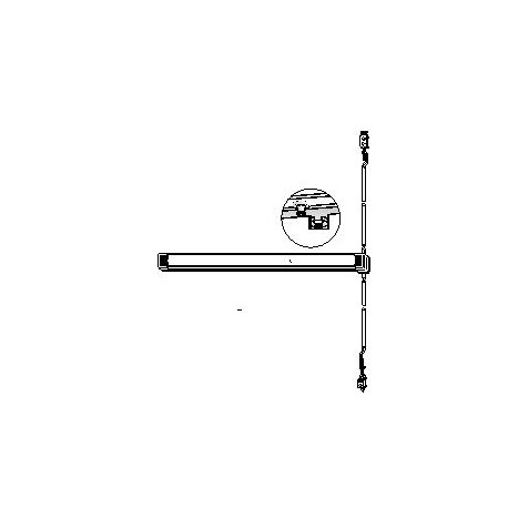 Adams Rite 8600 Series Life-Safety Narrow Stile Concealed Vertical Rod Exit Device