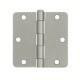 Deltana S35R4 S35R43 3-1/2" x 3-1/2" -1/4" Radius Hinge, Residential Thickness, Steel, Pair
