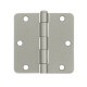 Deltana S35R4 3-1/2" x 3-1/2" -1/4" Radius Hinge, Residential Thickness, Steel, Pair