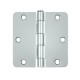 Deltana S35R4 S35R45 3-1/2" x 3-1/2" -1/4" Radius Hinge, Residential Thickness, Steel, Pair