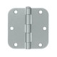 Deltana S35R5 S35R514 3-1/2" x 3-1/2" x-5/8" Radius Hinge, Residential Thickness, Steel, Pair