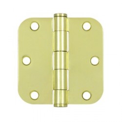 Deltana S35R5HD 3-1/2" x 3-1/2" x 5/8" Radius Hinge, HD, Steel, Pair