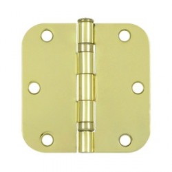 Deltana S35R5BB 3-1/2" x 3-1/2" x-5/8" Radius Hinge, Ball Bearing, Steel, Pair
