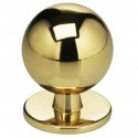 Omnia 9165 Ultima Modern Round Cabinet Knob - Solid Brass