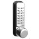 Kaba LD45135 Mechanical Pushbutton Door Knob Cipher Lock, Stainless Steel