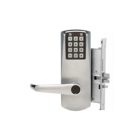 KABA E-Plex E2066XSLL626 Electronic Keyless Pushbutton Mortise Lock Indoor/Outdoor Access Control Door Lock with Lever