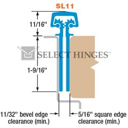 Select SL11 Concealed Geared Continuous Hinge