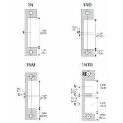 HES 1DB / 1 DB-2 Faceplate & Specialty Option Kits for 1600 Series Electric Strikes