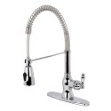 Kingston Brass GS889 Gourmetier American Classic Single Handle Pull-Down Spray Kitchen Faucet