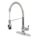 Kingston Brass GS889 Gourmetier American Classic Single Handle Pull-Down Spray Kitchen Faucet