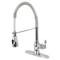 Kingston Brass GSW889 Gourmetier American Classic Centerset Single Handle Kitchen Faucets w/ Pull-Out Sprayer