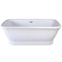 Kingston Brass VTDE713524 71" Contemporary Double Ended Acrylic Bath Tub w/ Drain