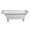 Kingston Brass VTSQ Aqua Eden White Acrylic Double Ended Clawfoot Tub (No Faucet Drillings) Kingston Brass VTSQ Aqua Eden White Acrylic Double Ended Clawfoot Tub (No Faucet Drillings)