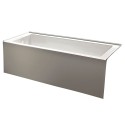 Kingston Brass VTDE603122 Aqua Eden 60" Contemporary Alcove Acrylic Bathtub