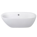 Kingston Brass VTDE673023 Aqua Eden 67" Contemporary Freestanding Acrylic Bathtub