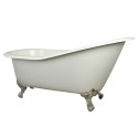 Kingston Brass VCT7D653129B 61" Cast Iron Safe & Anti-Slide Cast Slipper Bathtub w/ Feet & 7" Centers Faucet Drillings Kingston Brass VCT7D653129B 61" Cast Iron Safe & Anti-Slide Cast Slipper Bathtub w/ Feet & 7" Centers Faucet Drillings