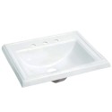 Kingston Brass LBT23199Q38 Fauceture Concord Vitreous China Single Bowl Drop-In Lavatory Sink