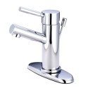 Kingston Brass KS8421DL Concord Single Handle 4" Centerset Lavatory Faucet w/ Brass Pop-up & Optional Deck Plate, Polished Chrome