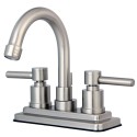 Kingston Brass KS8668DL Concord Two Handle Centerset Lavatory Faucet w/ Brass Pop-Up