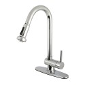Kingston Brass KS888 Concord Single Handle Kitchen Faucet w/ Pull-Down Sprayer w/ lever handles