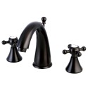 Kingston Brass KS297 Two Handle 8" to 16" Widespread Lavatory Faucet w/ Brass Pop-up w/ cross handles