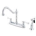 Kingston Brass KB775 Double Handle 8" Kitchen Faucet w/ Brass Sprayer Kingston Brass KB775 Double Handle 8" Kitchen Faucet w/ Brass Sprayer
