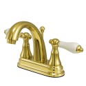 Kingston Brass KS761 English Vintage Two Handle 4" Centerset Lavatory Faucet w/ Brass Pop-up & PL lever handles Kingston Brass KS761 English Vintage Two Handle 4" Centerset Lavatory Faucet w/ Brass Pop-up & PL lever handles