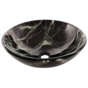 Kingston Brass EVSDLR1 Fauceture 16-1/2" Diameter Double Layer Glass Vessel Bathroom Sink, Black/White