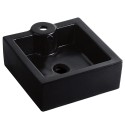 Kingston Brass EV4186K Black China Vessel Bathroom Sink w/ Overflow Hole & Faucet Hole