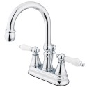 Kingston Brass KS261 Governor Two Handle 4" Centerset Lavatory Faucet w/ porcelain levers