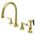 Kingston Brass KS279 Governor 8" Deck Mount Kitchen Faucet w/ matching Brass Sprayer Kingston Brass KS279 Governor 8" Deck Mount Kitchen Faucet w/ matching Brass Sprayer