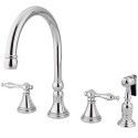 Kingston Brass KS279 Governor 8" Deck Mount Kitchen Faucet w/ NLBS lever handles Kingston Brass KS279 Governor 8" Deck Mount Kitchen Faucet w/ NLBS lever handles
