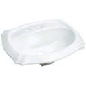 Kingston Brass LBT23198W3 Fauceture Heritage Vitreous China Single Bowl Drop-In Lavatory Sink