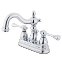Kingston Brass KB160 Heritage Two Handle 4" Centerset Lavatory Faucet w/ Retail Pop-up & BL handle levers Kingston Brass KB160 Heritage Two Handle 4" Centerset Lavatory Faucet w/ Retail Pop-up & BL handle levers