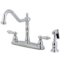 Kingston Brass KB175 Heritage 8" Center Kitchen Faucet w/ Brass Sprayer & ALBS lever handles Kingston Brass KB175 Heritage 8" Center Kitchen Faucet w/ Brass Sprayer & ALBS lever handles