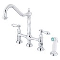 Kingston Brass KS127 Heritage 8" Center Kitchen Faucet w/ Side Sprayer