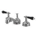 Kingston Brass Heritage KS116 Onyx Widespread Lavatory Faucet w/ Black Porcelain Lever Handle