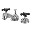 Kingston Brass Heritage KS116 Onyx Widespread Lavatory Faucet w/ Black Porcelain Cross Handle Kingston Brass Heritage KS116 Onyx Widespread Lavatory Faucet w/ Black Porcelain Cross Handle