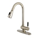 Kingston Brass GS889 Gourmetier Kaiser Single Handle Pull-Down Spray Kitchen Faucet