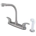 Kingston Brass FB718LL 8-inch Centerset Kitchen Faucet, Satin Nickel