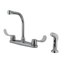 Kingston Brass KB762SP Magellan 8" Kitchen Faucet w/ Blade Handles